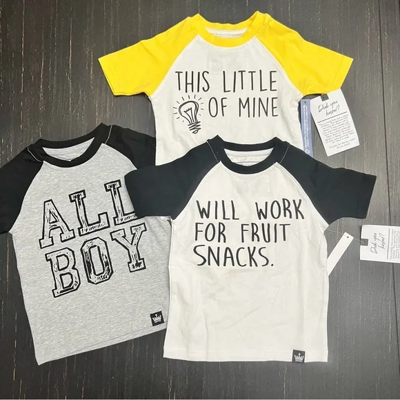 Littlest Prince Short Sleeve Raglan Graphic Tees Size 12 Months